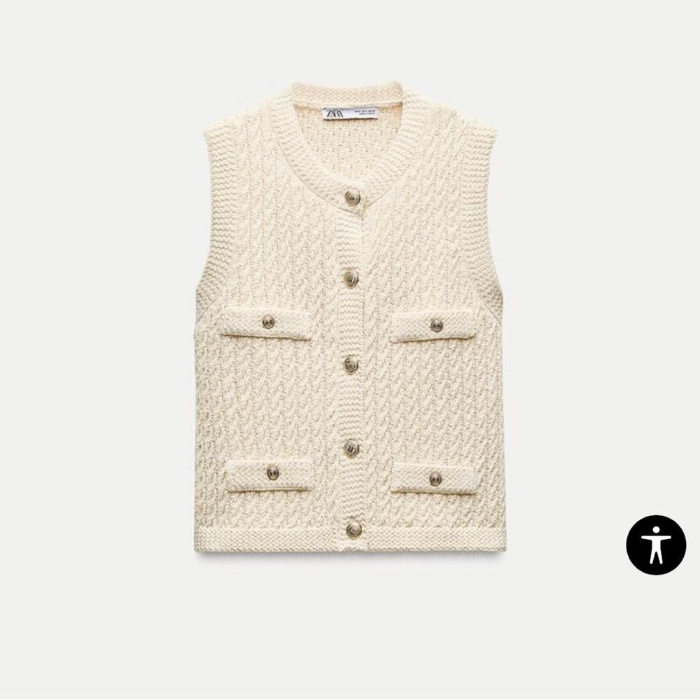 Zara cable knit vest